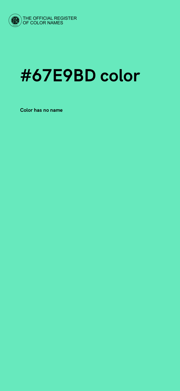 #67E9BD color image