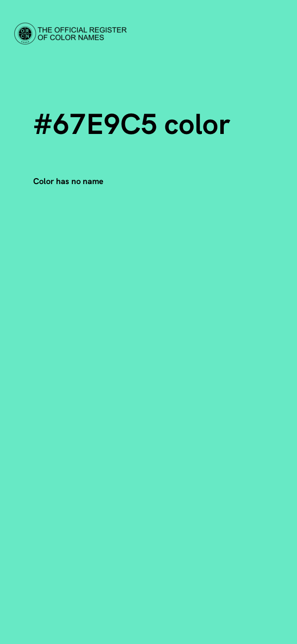 #67E9C5 color image