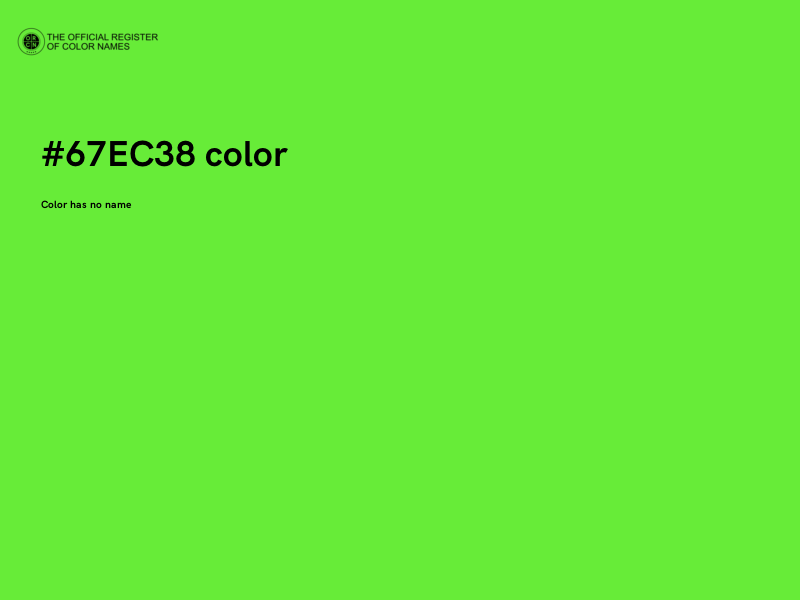 #67EC38 color image