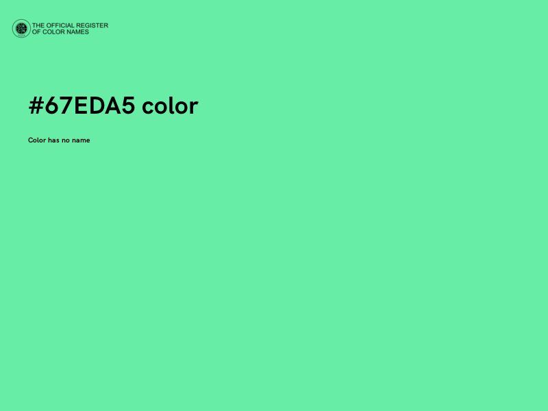 #67EDA5 color image