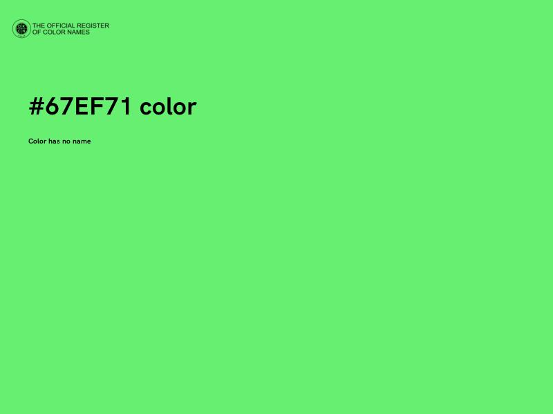 #67EF71 color image
