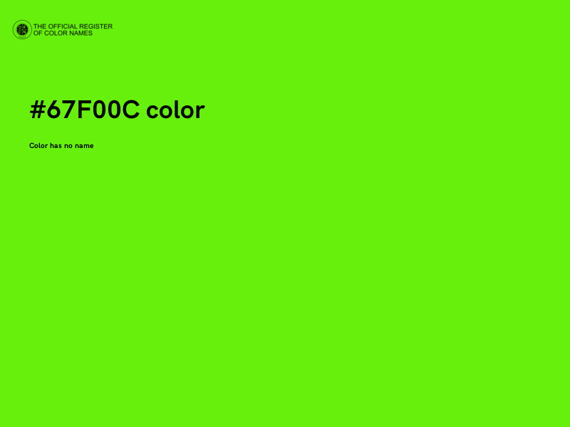 #67F00C color image