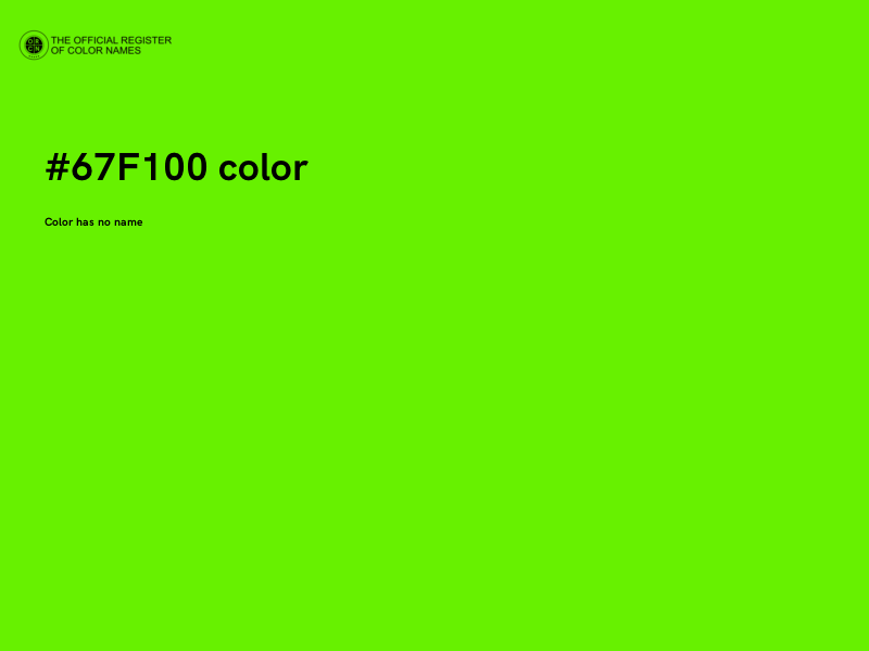 #67F100 color image