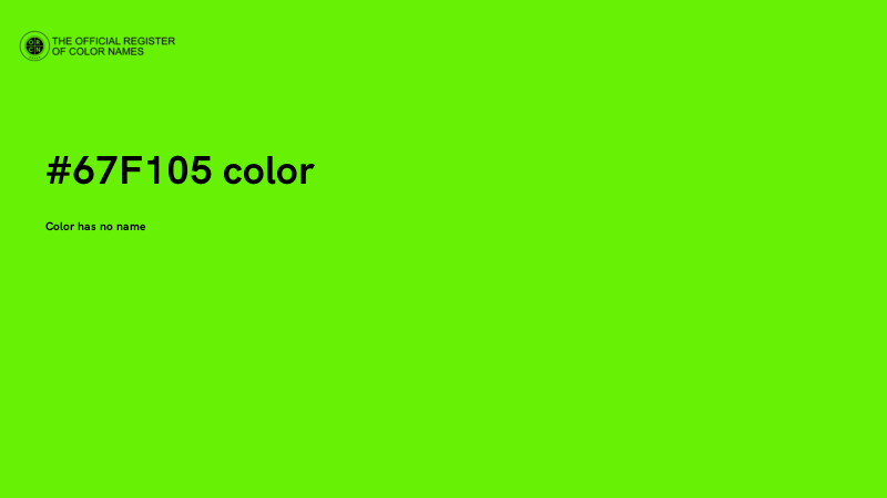 #67F105 color image