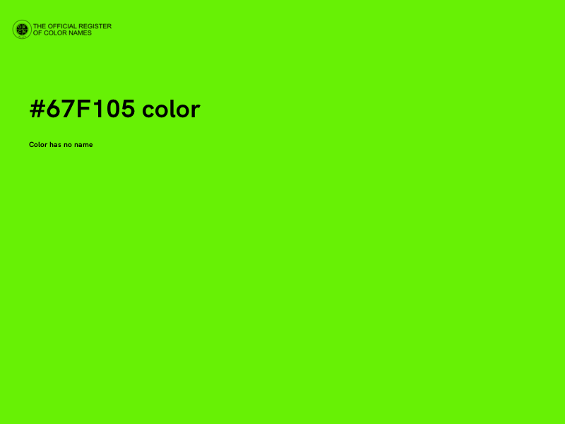 #67F105 color image