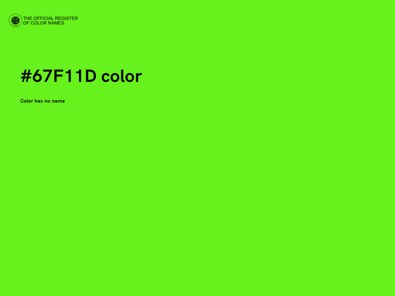 #67F11D color image