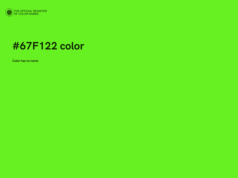 #67F122 color image