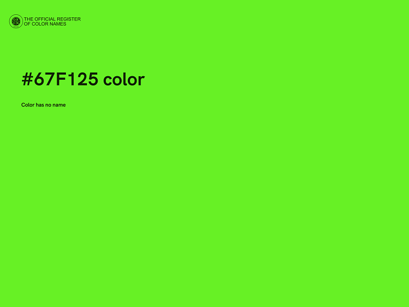 #67F125 color image