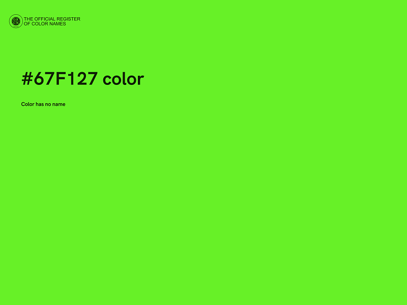 #67F127 color image