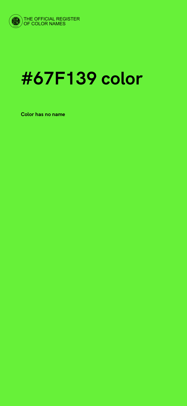 #67F139 color image