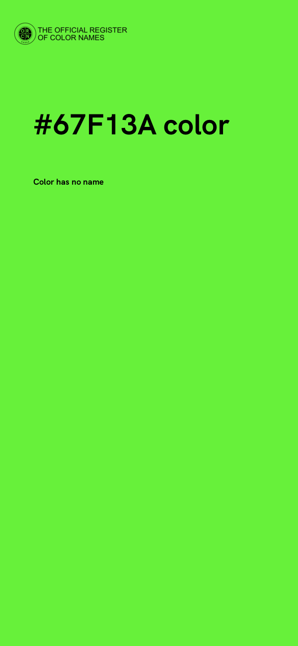 #67F13A color image
