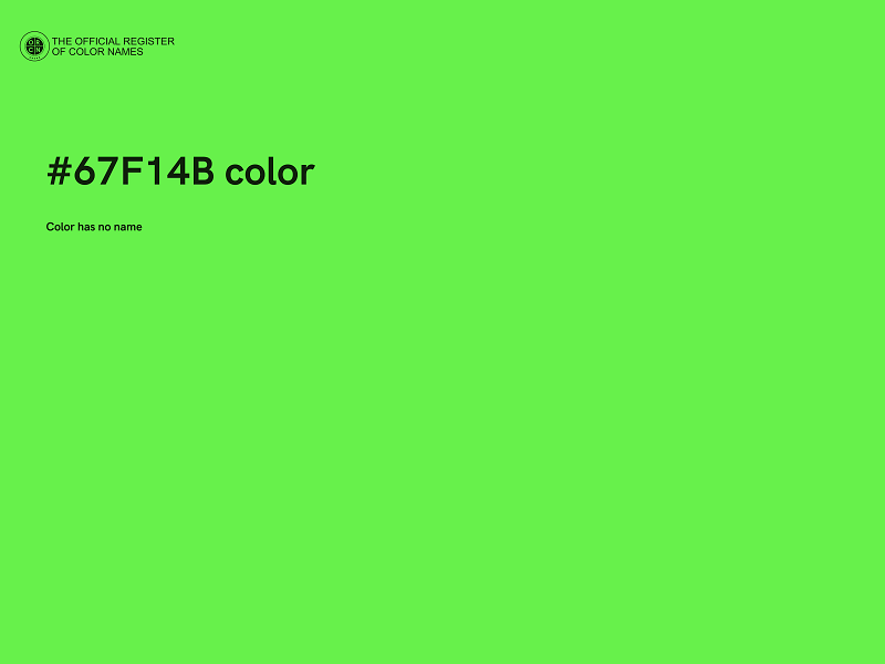 #67F14B color image