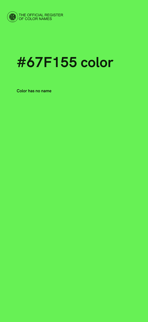 #67F155 color image