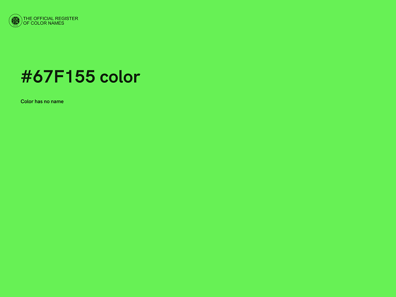 #67F155 color image