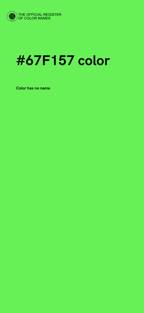 #67F157 color image
