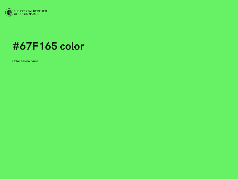 #67F165 color image