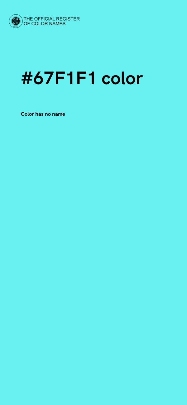 #67F1F1 color image