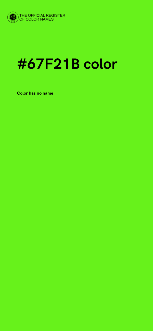 #67F21B color image