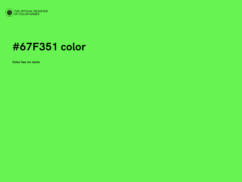 #67F351 color image