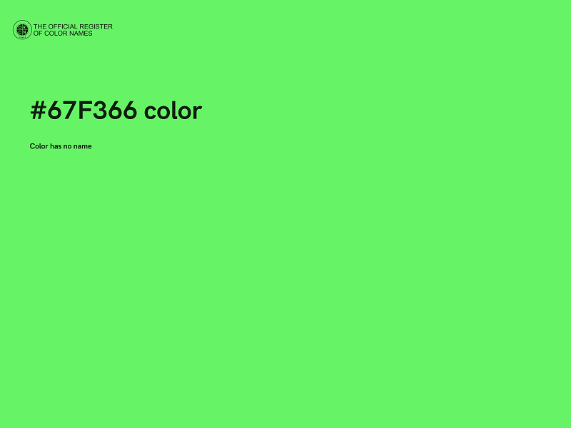 #67F366 color image