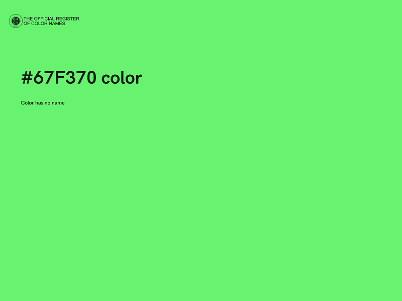 #67F370 color image