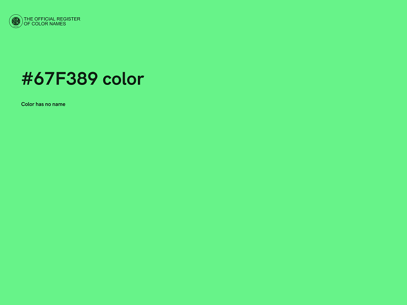 #67F389 color image