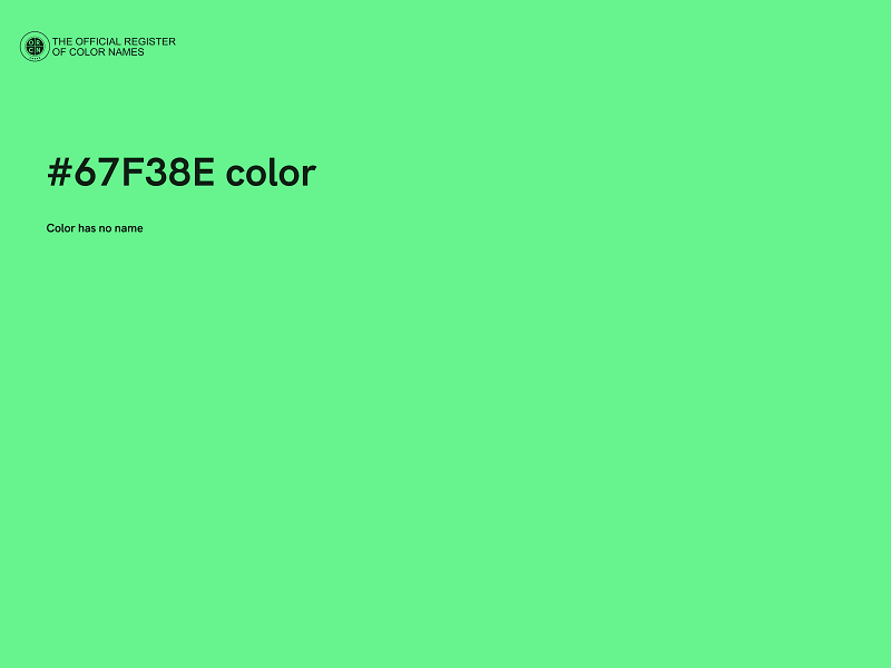 #67F38E color image