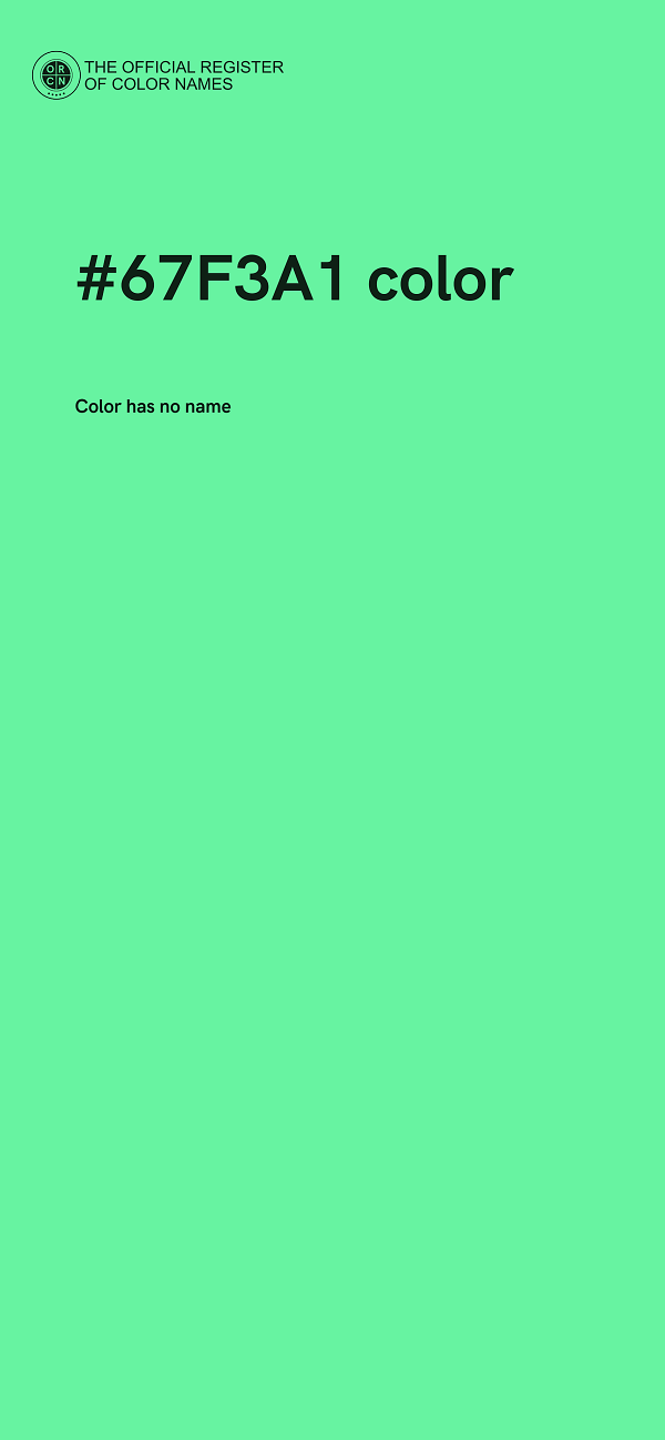 #67F3A1 color image
