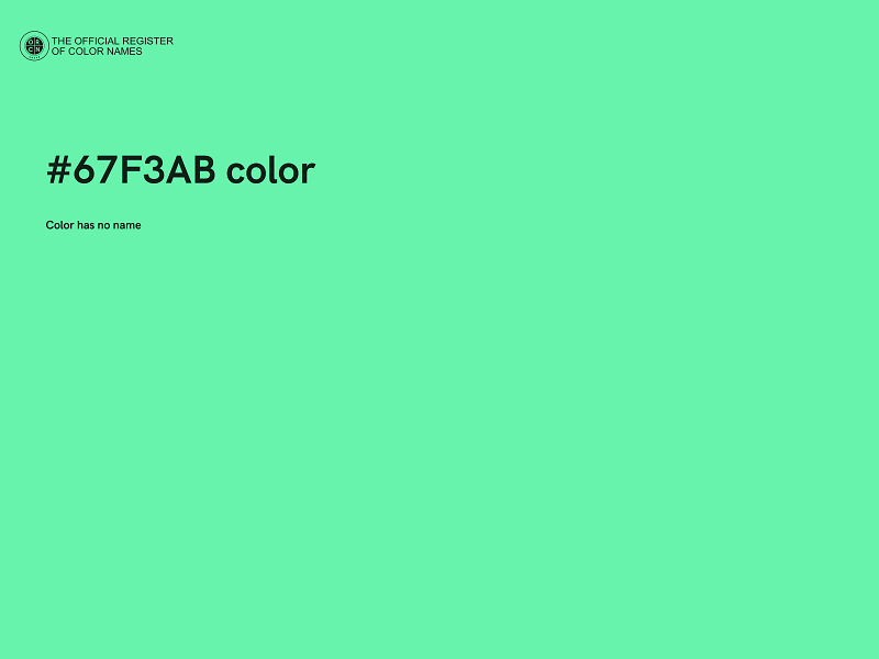 #67F3AB color image