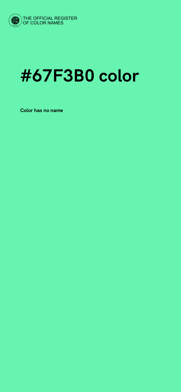 #67F3B0 color image