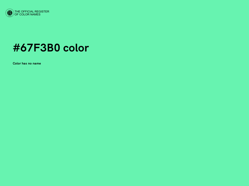 #67F3B0 color image