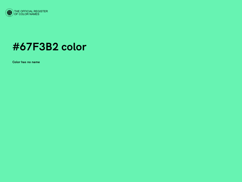 #67F3B2 color image