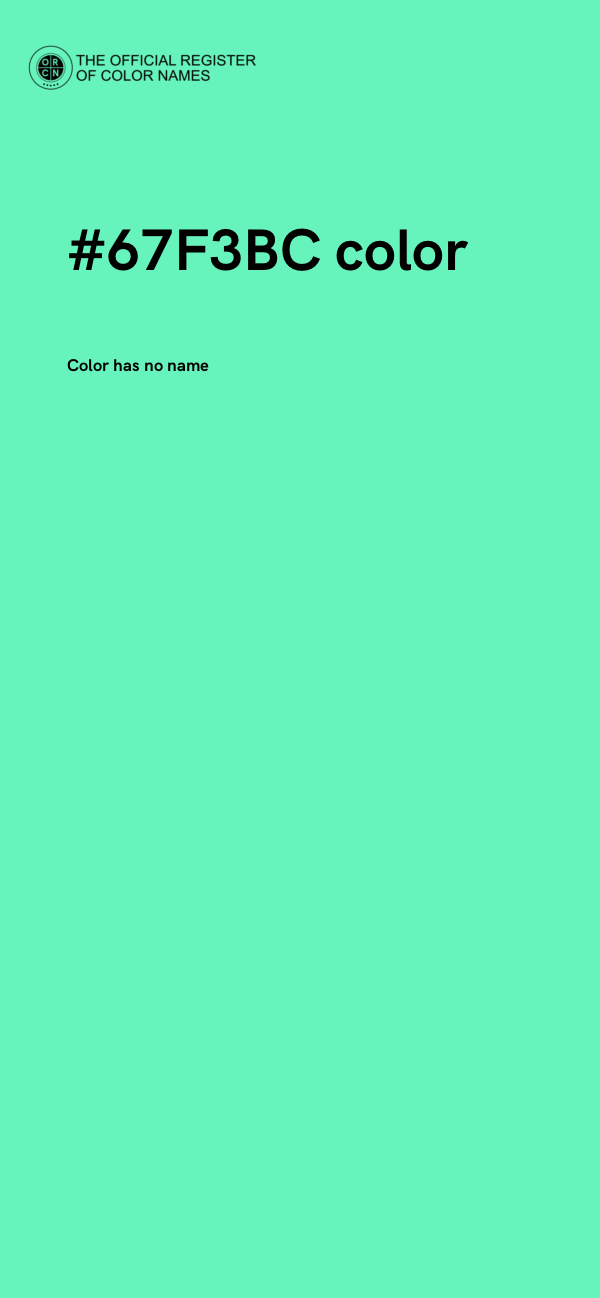 #67F3BC color image