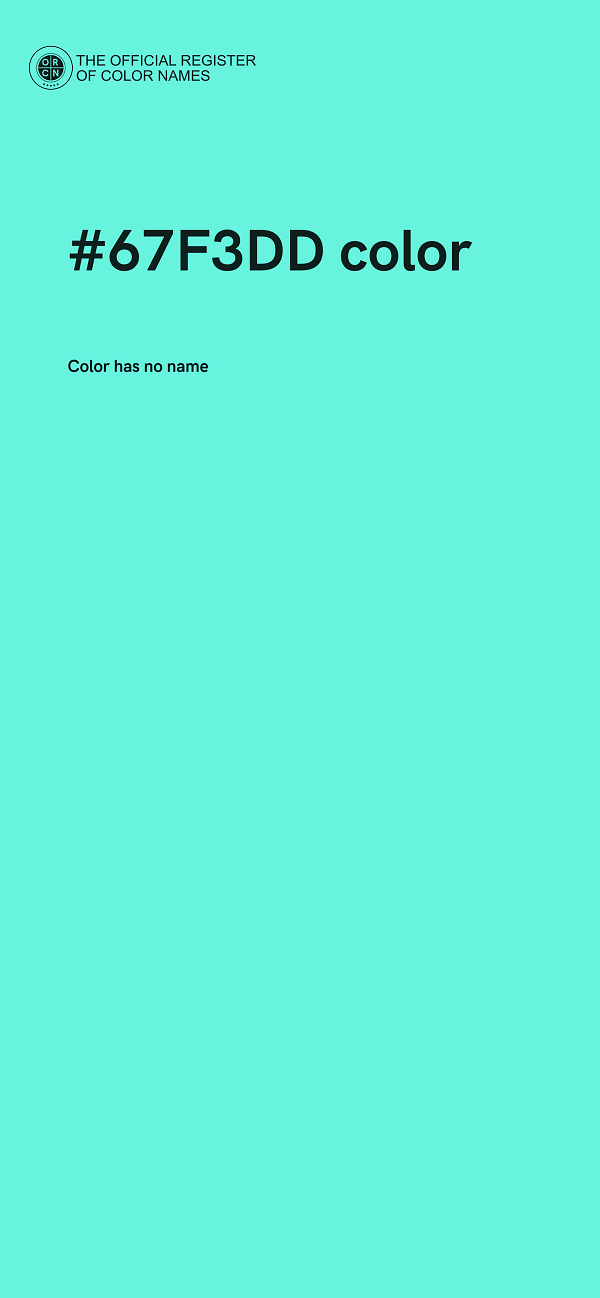 #67F3DD color image