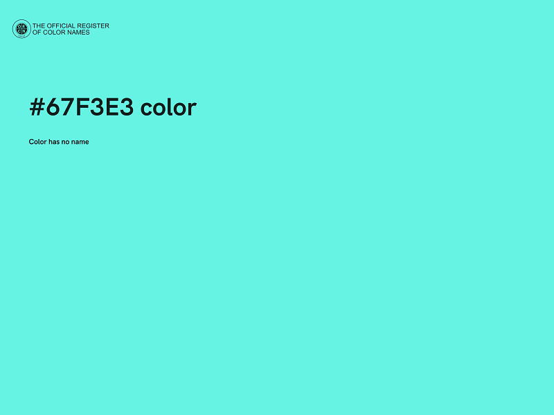 #67F3E3 color image