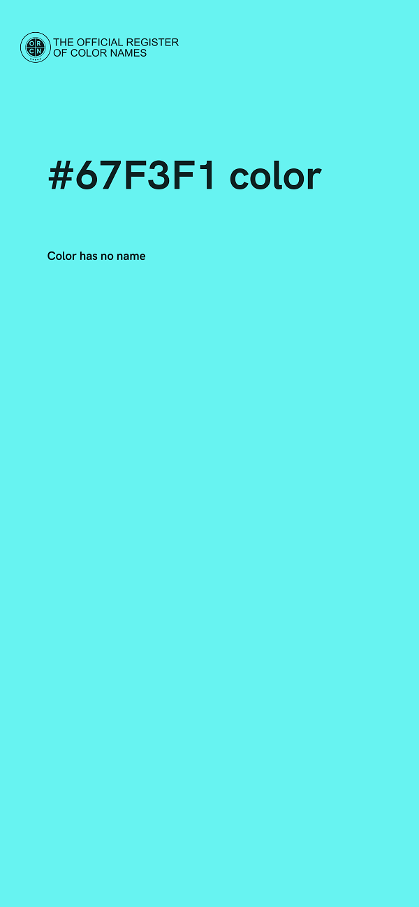 #67F3F1 color image