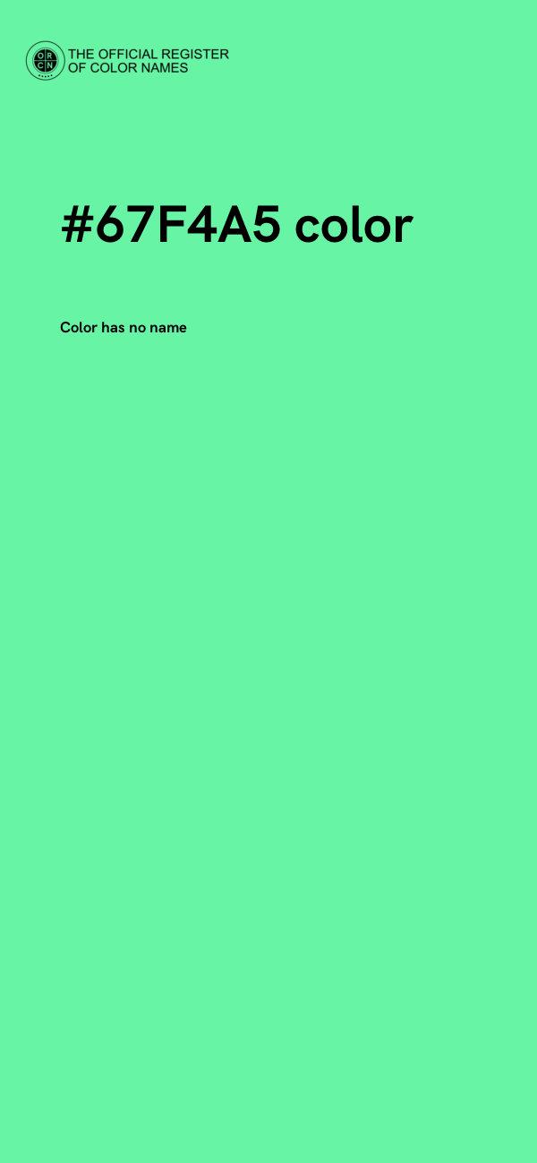 #67F4A5 color image