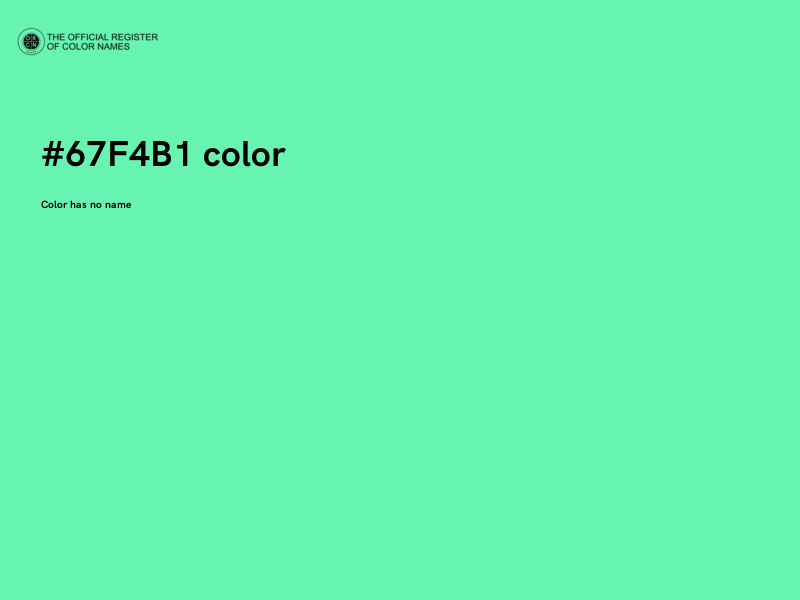 #67F4B1 color image