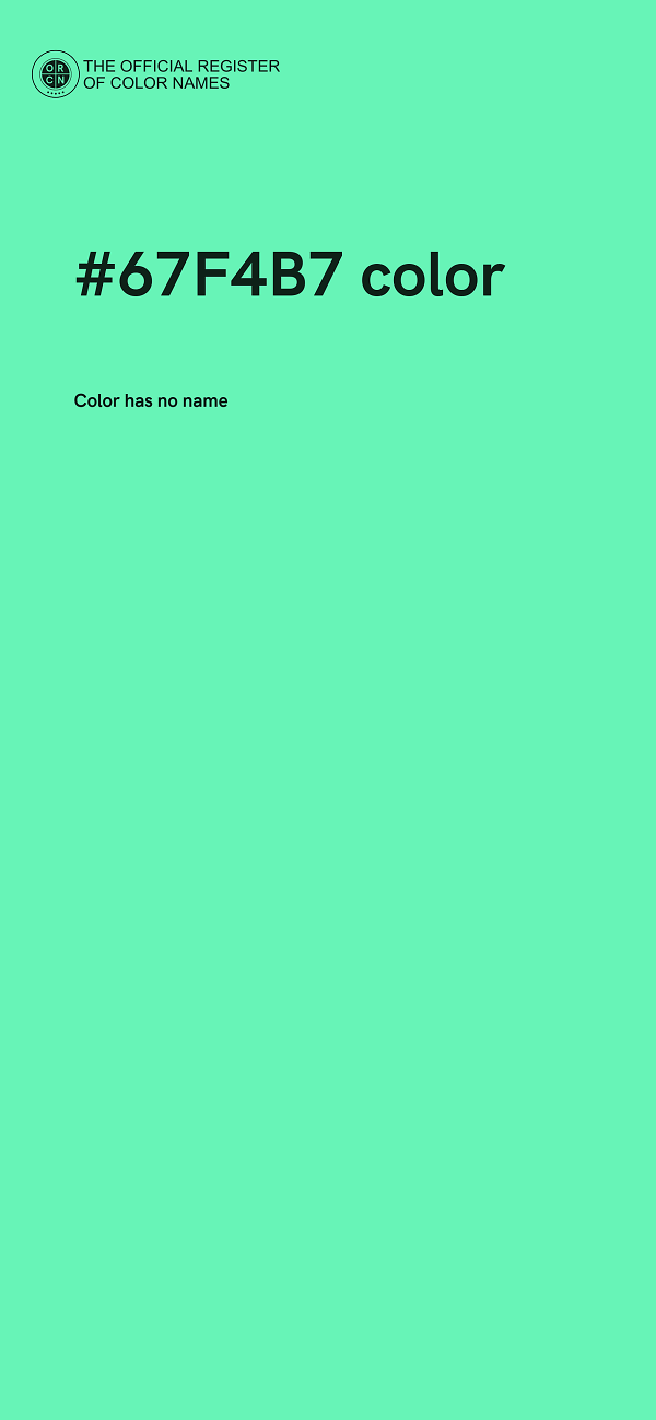 #67F4B7 color image