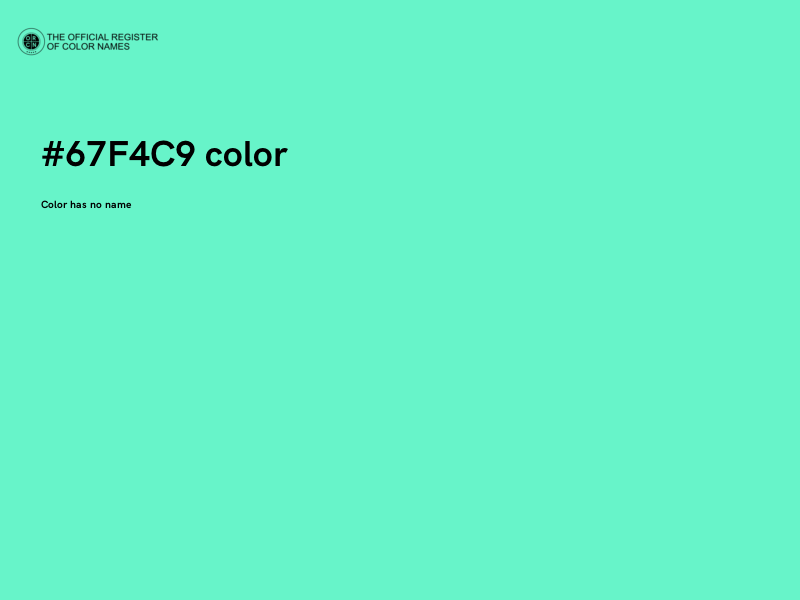 #67F4C9 color image