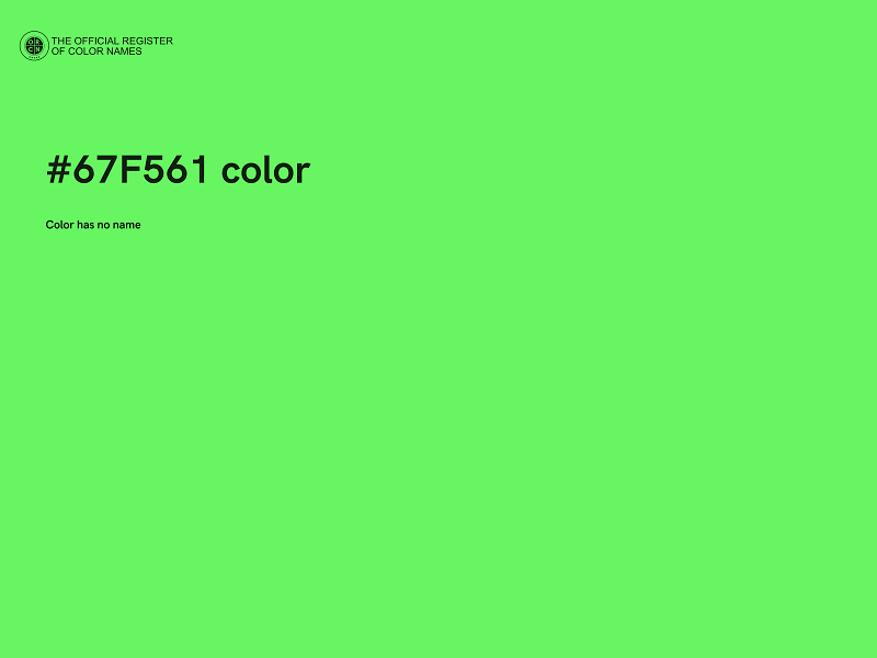 #67F561 color image