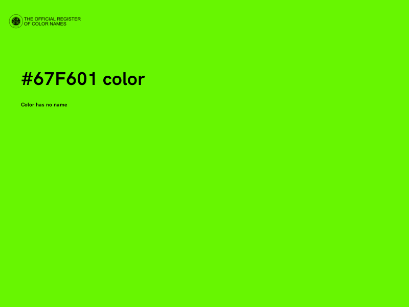 #67F601 color image