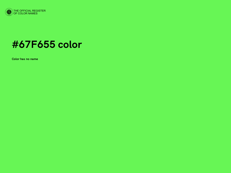 #67F655 color image