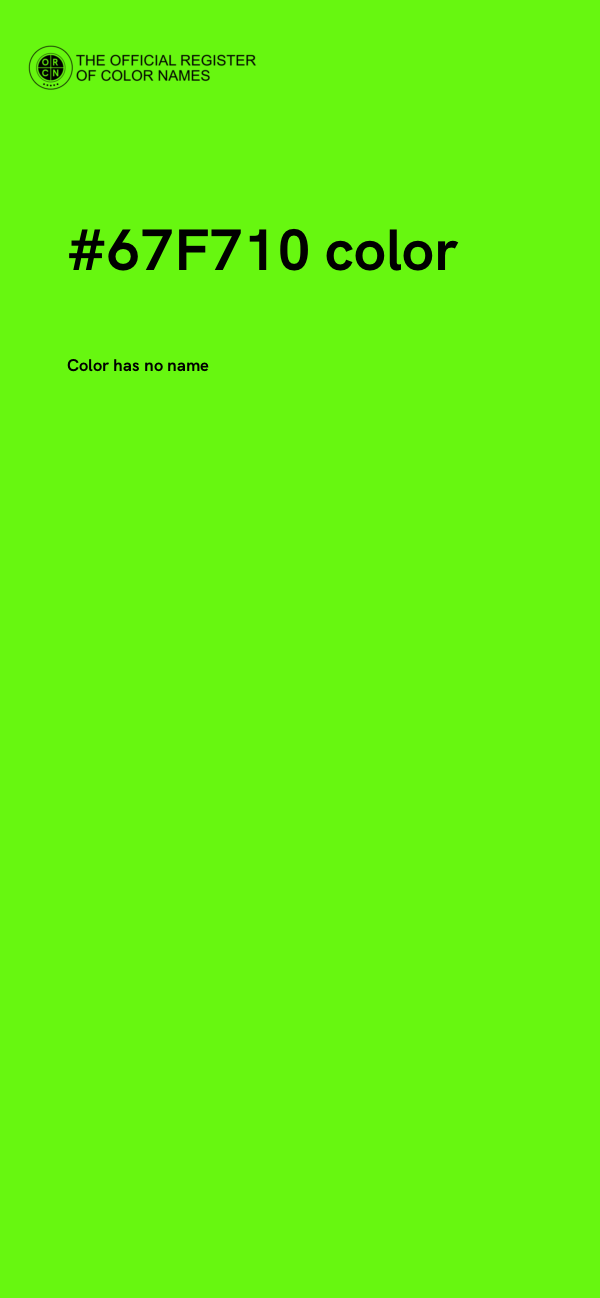 #67F710 color image