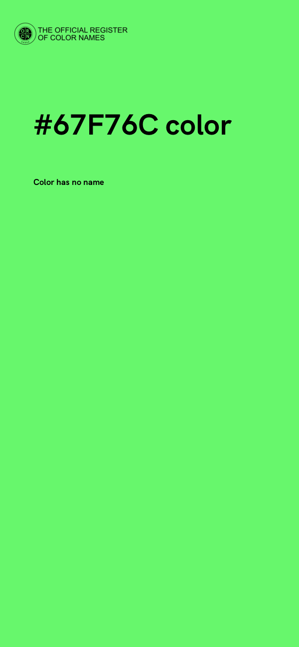 #67F76C color image