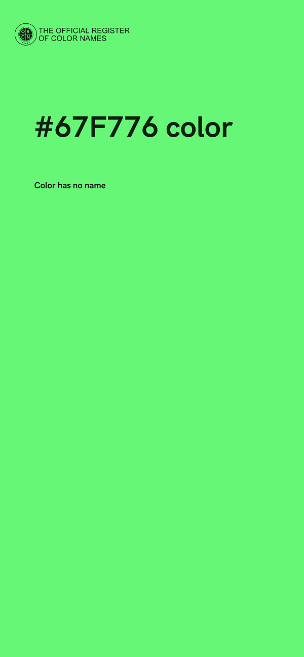 #67F776 color image