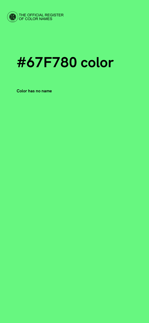 #67F780 color image