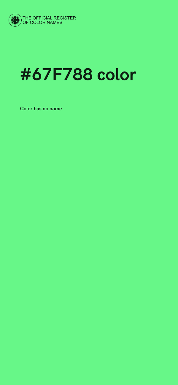 #67F788 color image