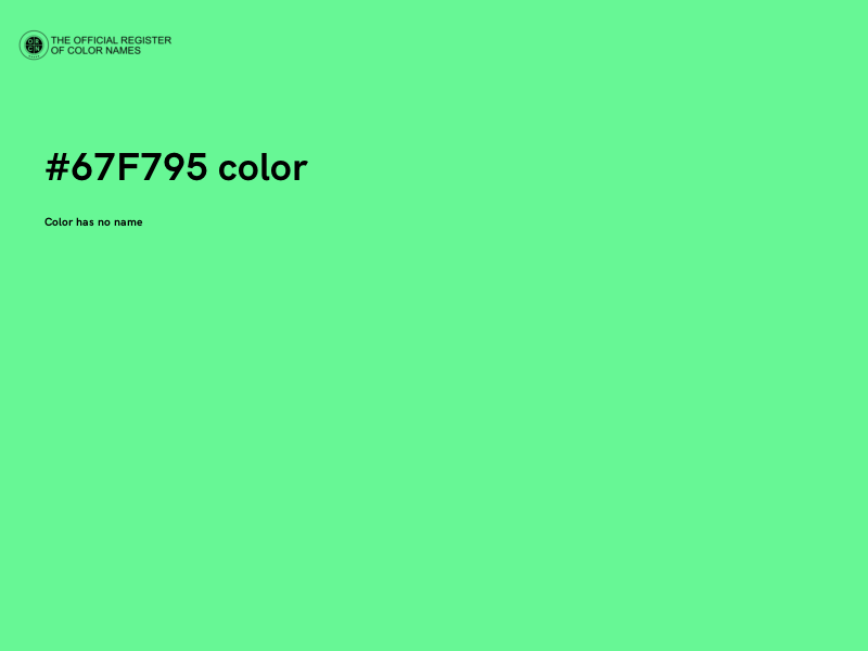 #67F795 color image
