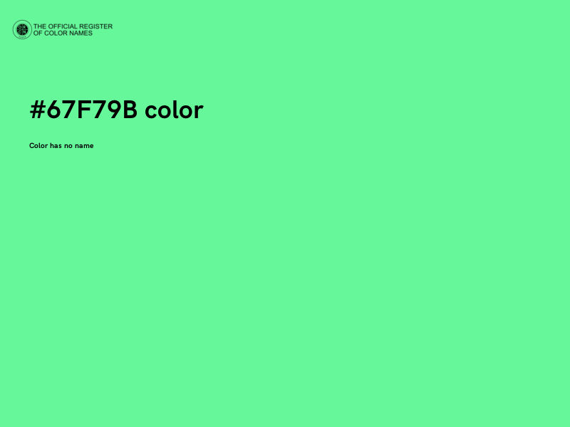 #67F79B color image